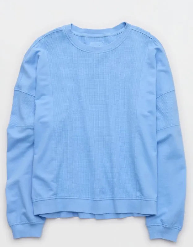 Aerie Unwind Waffle Long Sleeve T-Shirt
