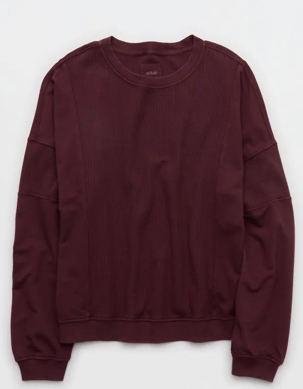 Aerie Unwind Waffle Long Sleeve T-Shirt