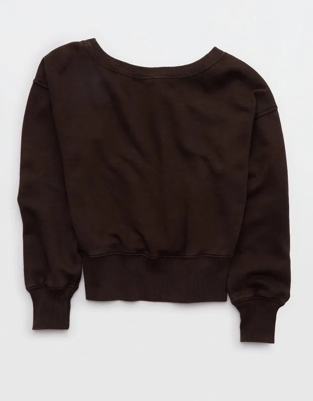 Aerie Go-To Off The Shoulder Sweatshirt