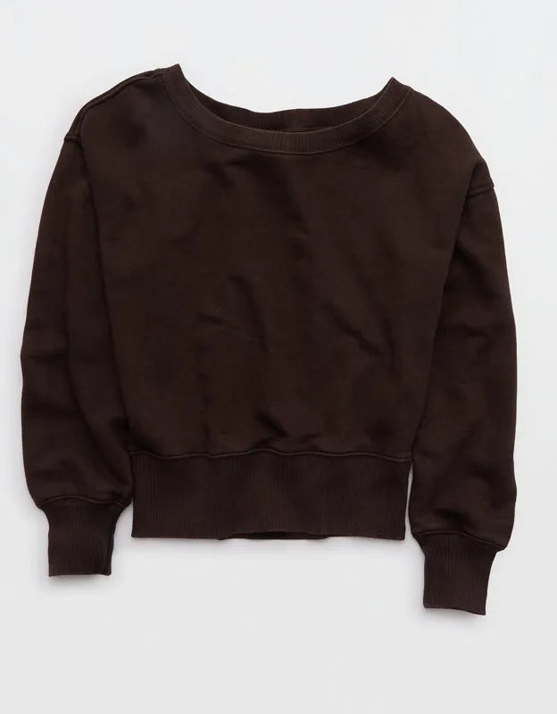 Aerie Go-To Off The Shoulder Sweatshirt