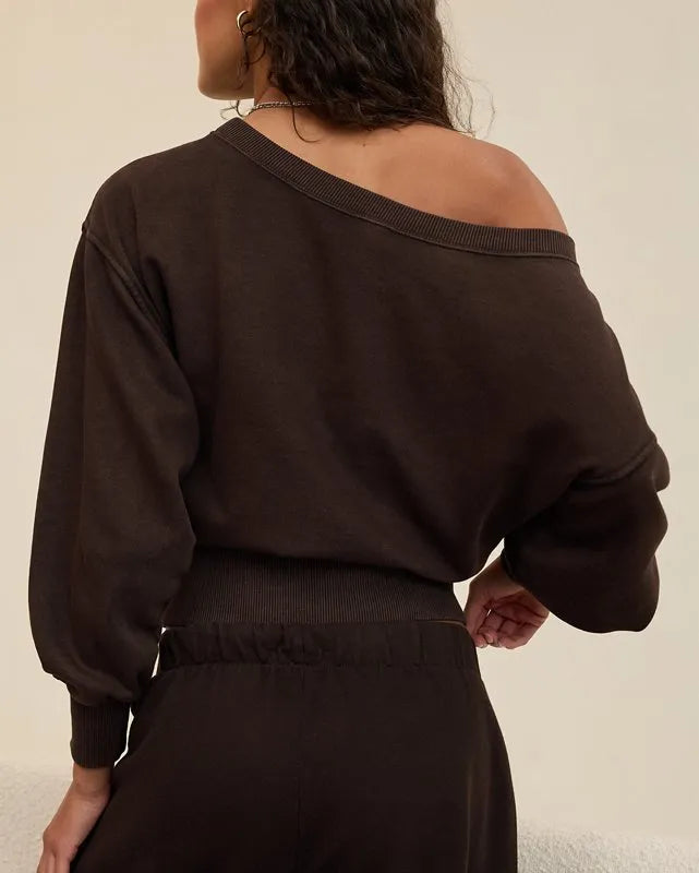 Aerie Go-To Off The Shoulder Sweatshirt