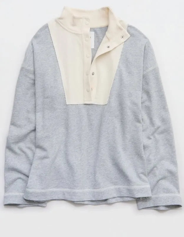 Aerie Quarter Snap Sweatshirt