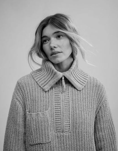 Aerie So Nostalgic Quarter Zip Sweater