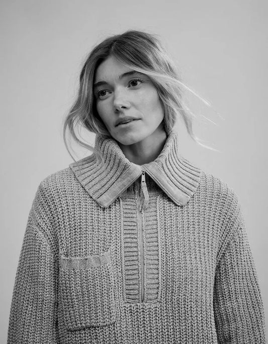 Aerie So Nostalgic Quarter Zip Sweater