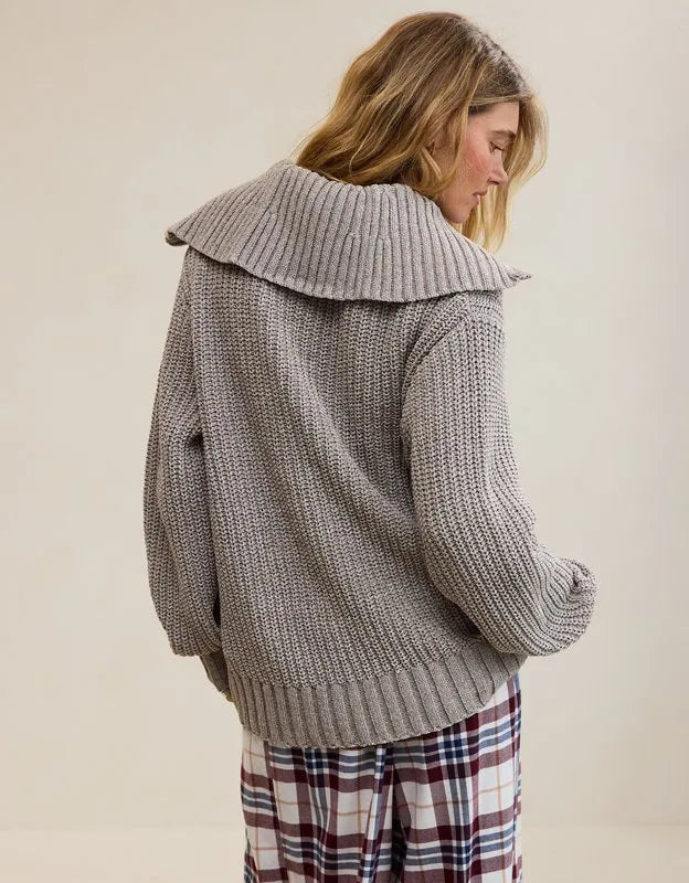 Aerie So Nostalgic Quarter Zip Sweater
