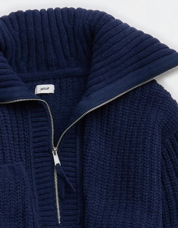 Aerie So Nostalgic Quarter Zip Sweater