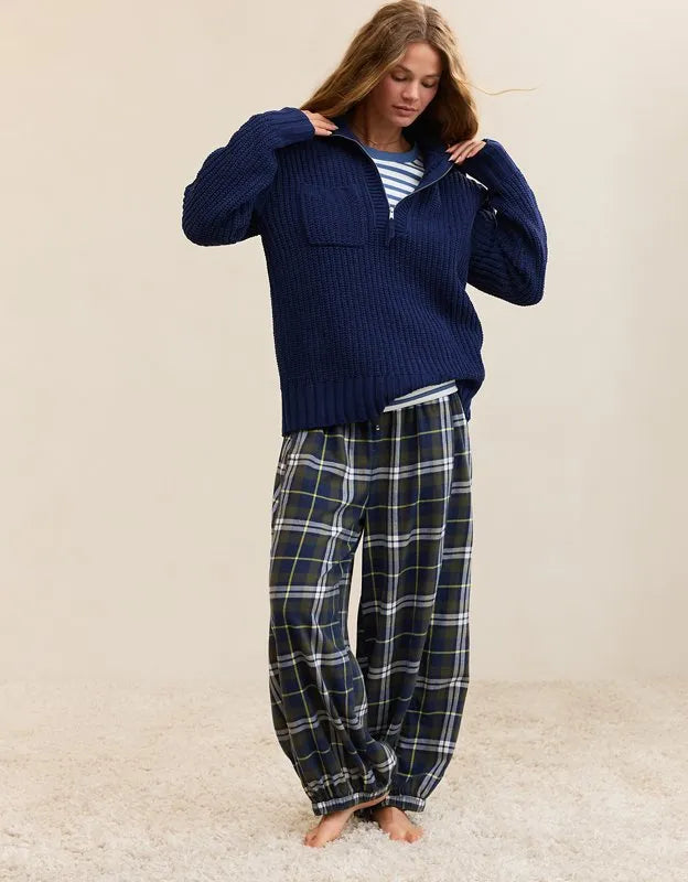 Aerie So Nostalgic Quarter Zip Sweater