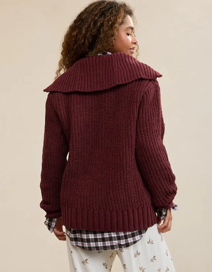 Aerie So Nostalgic Quarter Zip Sweater