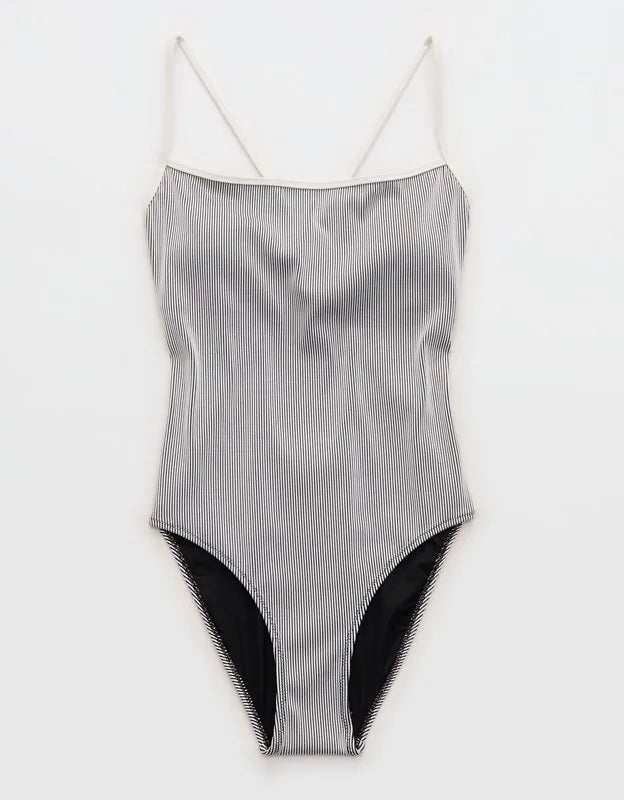 Aerie Ribbed Scoop One Piece Swimsuit