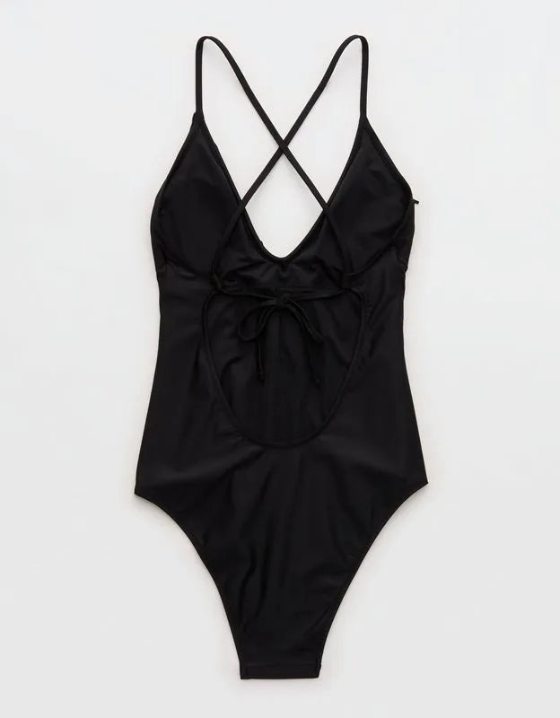 Aerie Fringe V-Neck One Piece Swimsuit