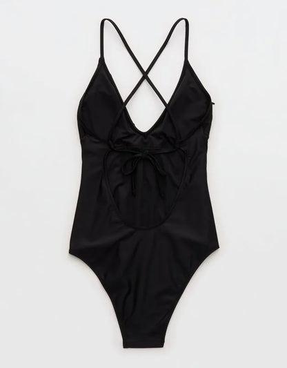 Aerie Fringe V-Neck One Piece Swimsuit