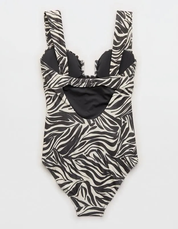 Aerie Bandeau Full Coverage One Piece Swimsuit