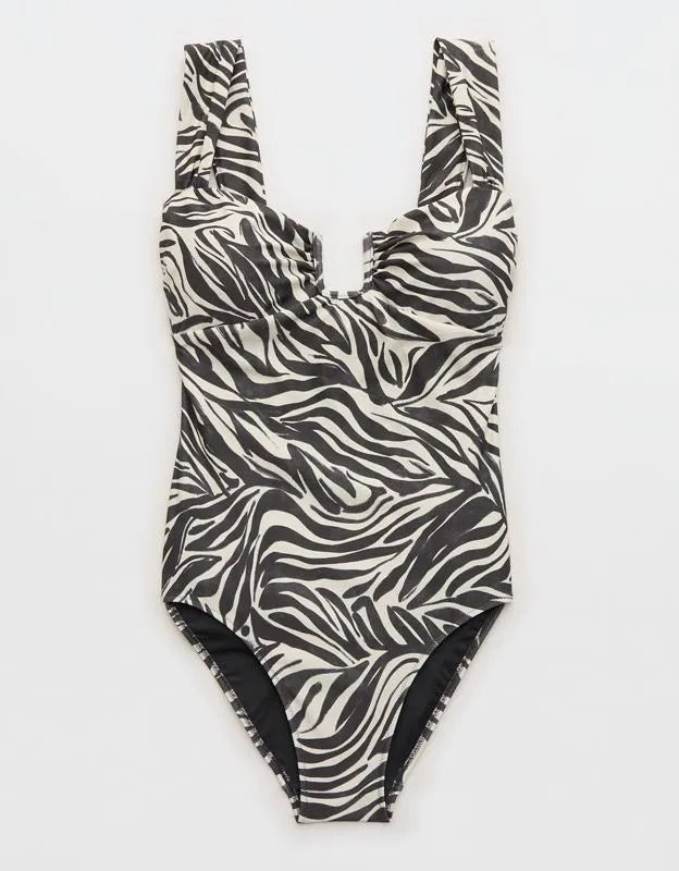 Aerie Bandeau Full Coverage One Piece Swimsuit