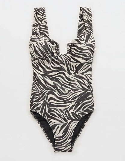 Aerie Bandeau Full Coverage One Piece Swimsuit