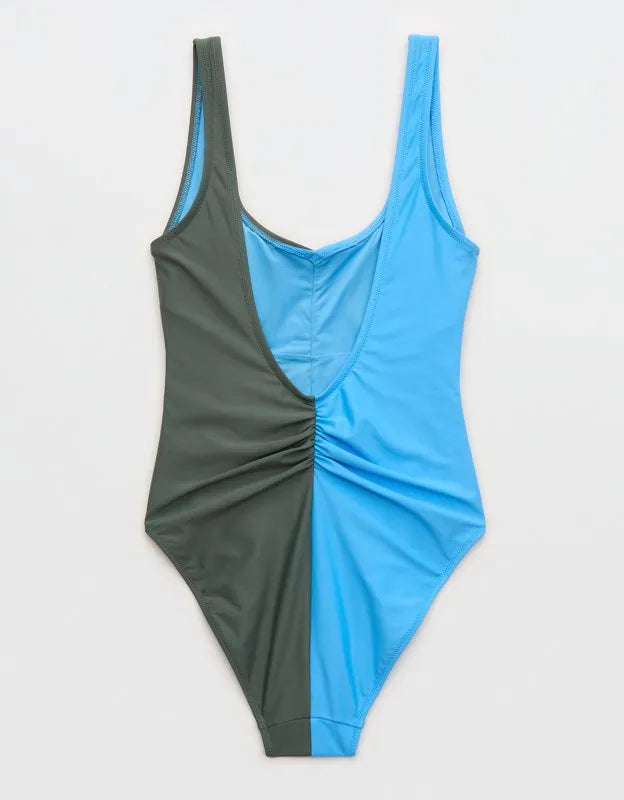 Aerie Ruched Full Coverage One Piece Swimsuit