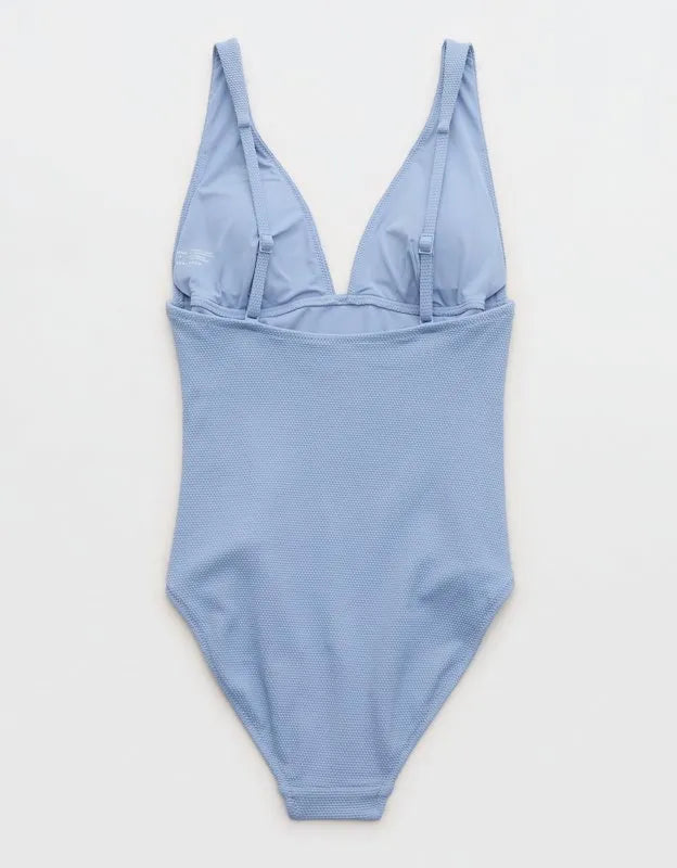 Aerie Pique Full Coverage One Piece Swimsuit