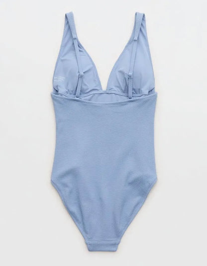 Aerie Pique Full Coverage One Piece Swimsuit