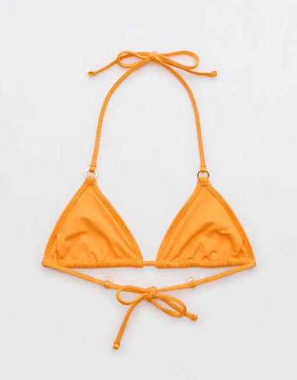 Aerie Shine Rib String Triangle Bikini Top