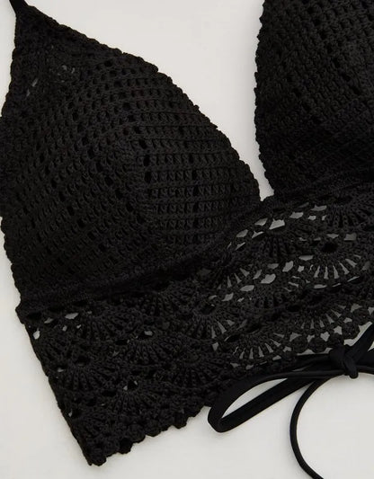 Aerie Longline Crochet Triangle Bikini Top