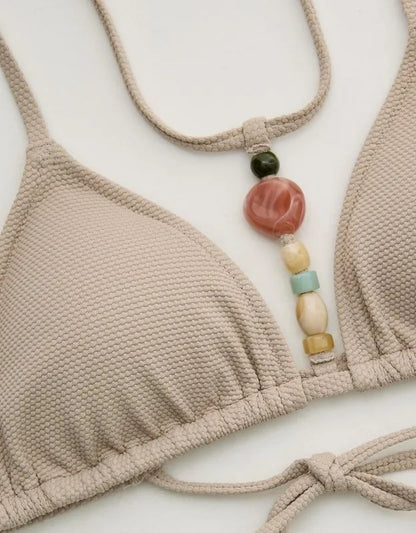 Aerie Pique String Triangle Bikini Top