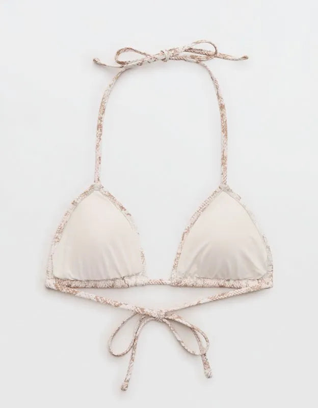 Aerie Pique String Triangle Bikini Top