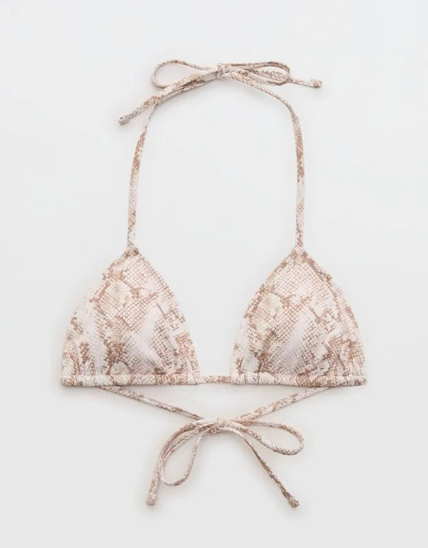 Aerie Pique String Triangle Bikini Top