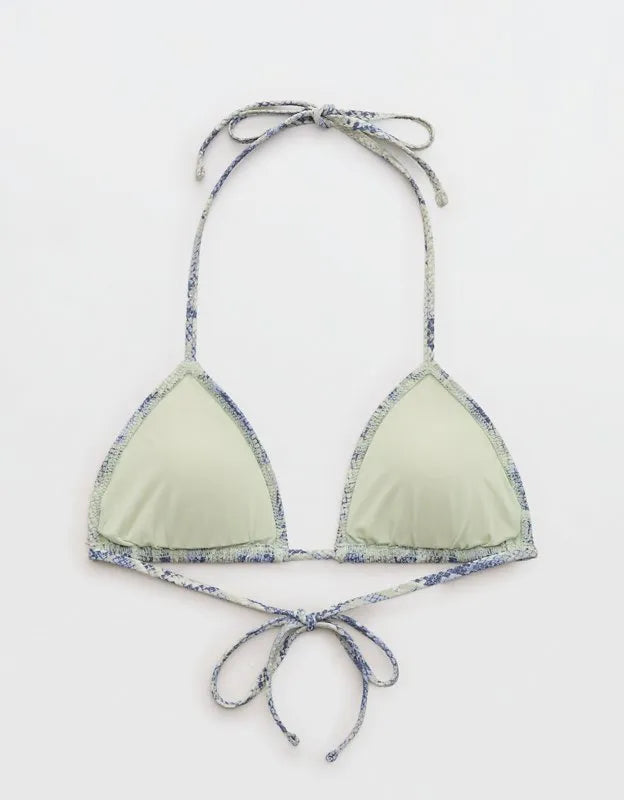 Aerie Pique String Triangle Bikini Top