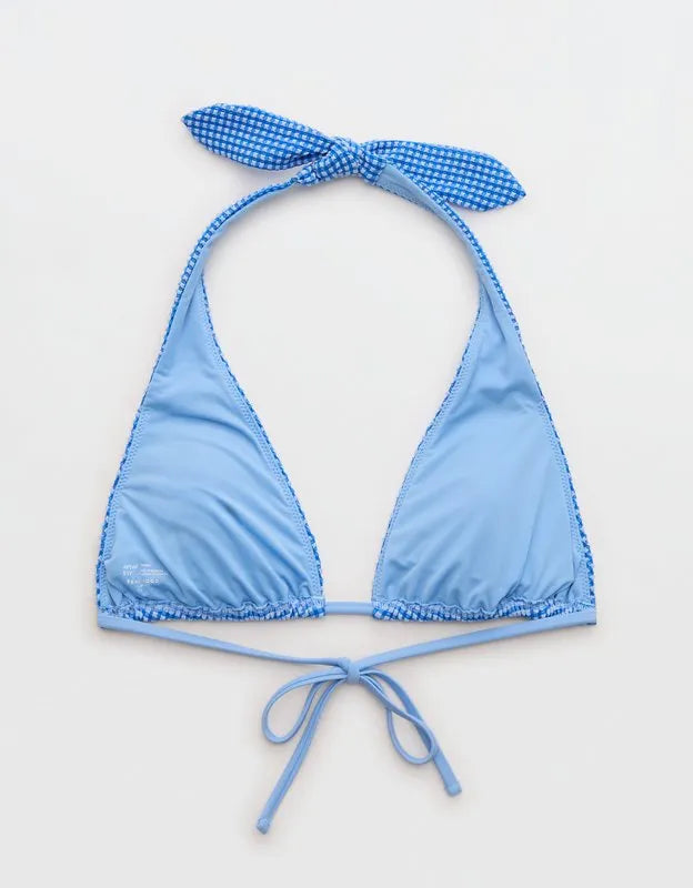 Aerie Halter Gingham Bikini Top