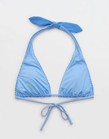 Aerie Halter Gingham Bikini Top