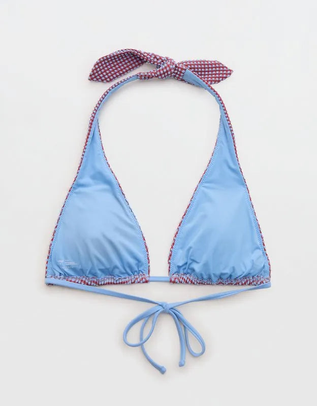 Aerie Halter Gingham Bikini Top