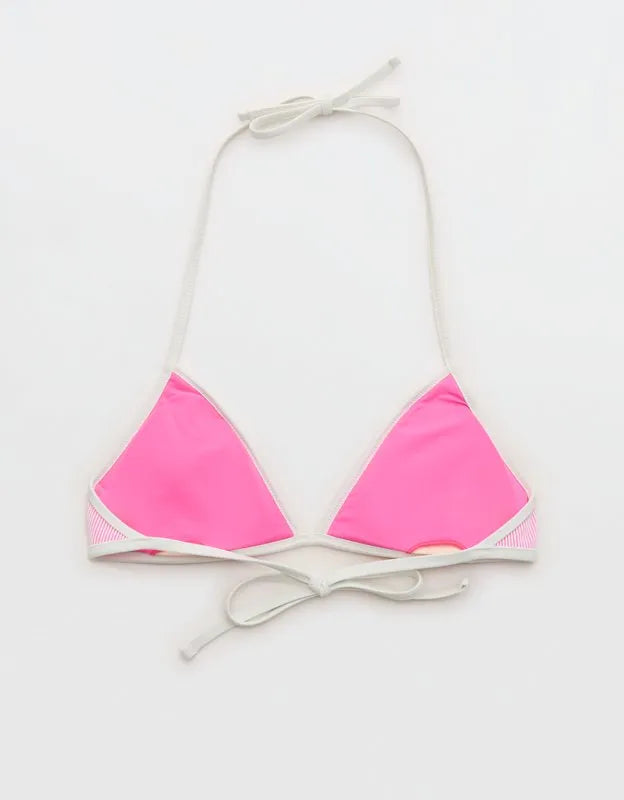 Aerie Ribbed Halter Triangle Bikini Top