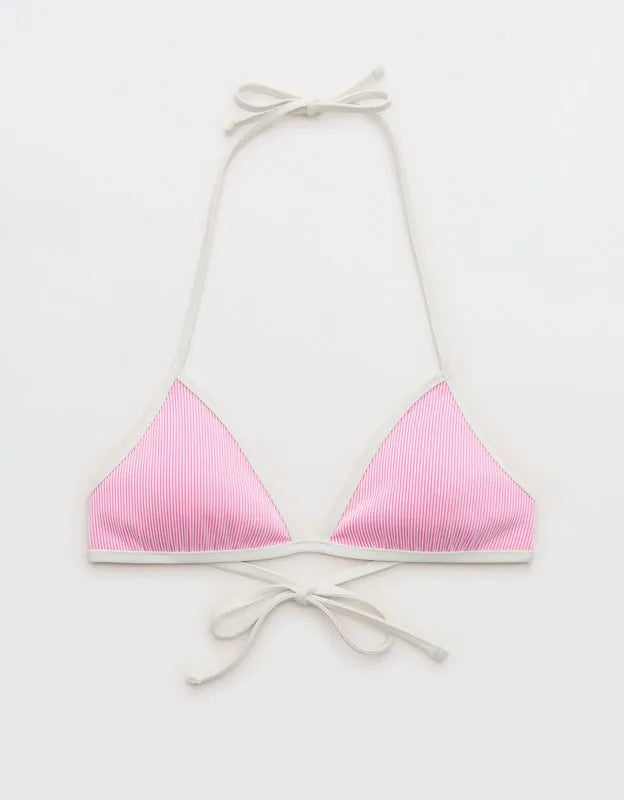 Aerie Ribbed Halter Triangle Bikini Top