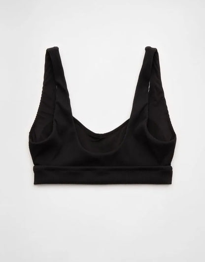 Aerie Banded Wide Strap Scoop Ribbed Bikini Top