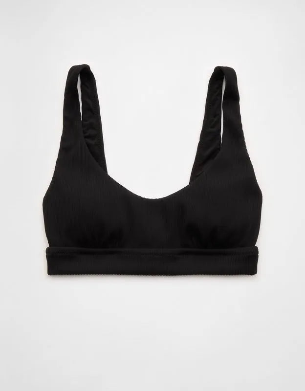 Aerie Banded Wide Strap Scoop Ribbed Bikini Top