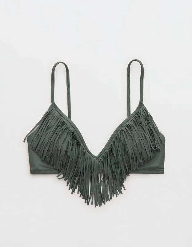 Aerie Skinny Strap Voop Bikini Top