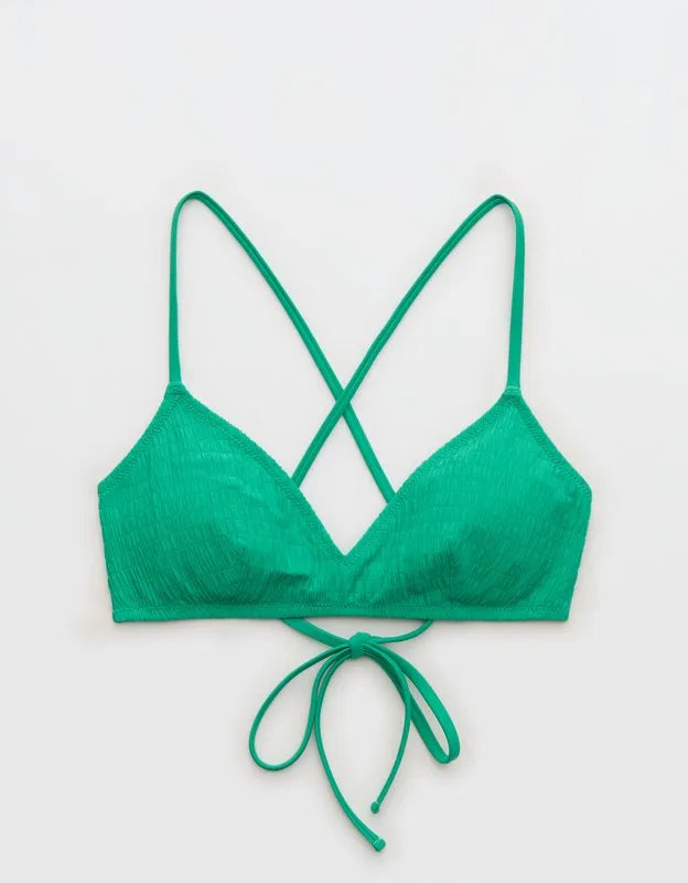Aerie Skinny Strap Voop Bikini Top