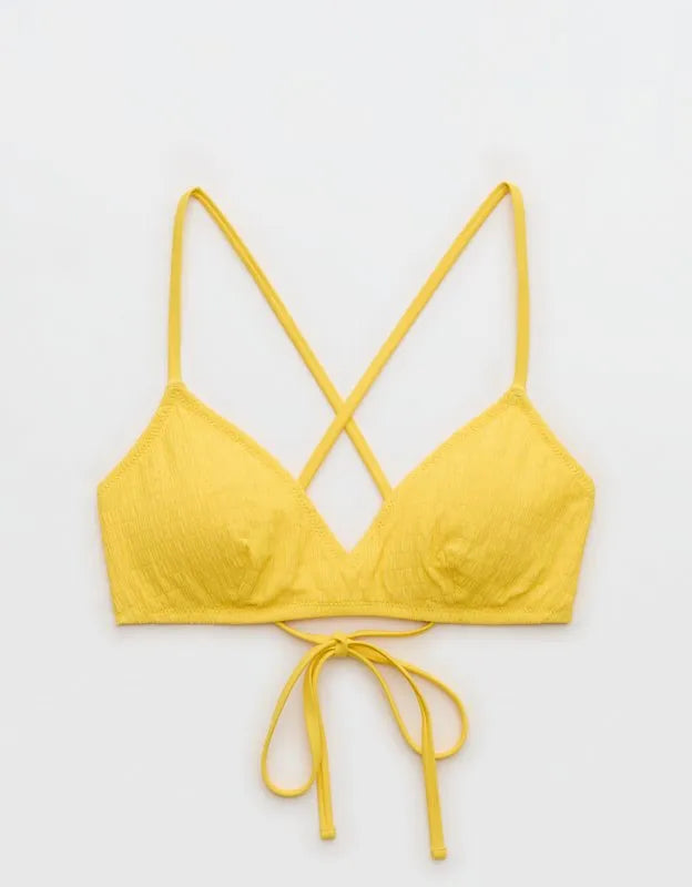 Aerie Skinny Strap Voop Bikini Top