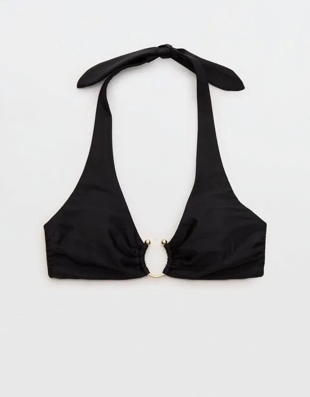 Aerie Horseshoe Ring Halter Voop Bikini Top