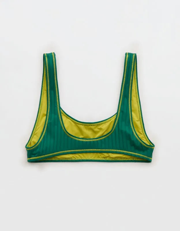 Aerie Low Scoop Ribbed Bikini Top