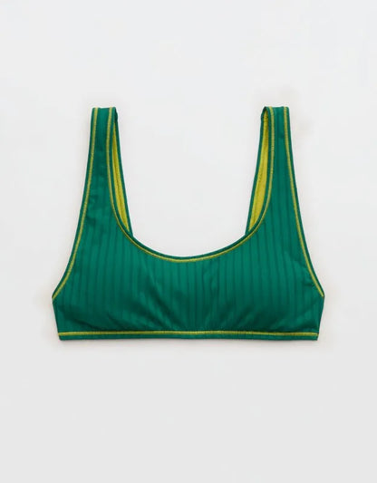 Aerie Low Scoop Ribbed Bikini Top
