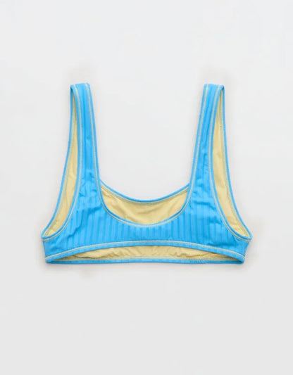 Aerie Low Scoop Ribbed Bikini Top