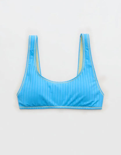 Aerie Low Scoop Ribbed Bikini Top