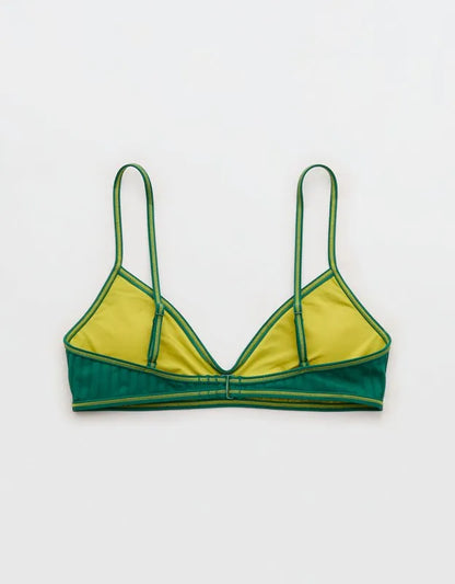 Aerie Skinny Strap Voop Ribbed Bikini Top