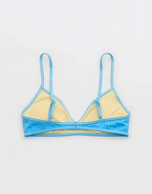 Aerie Skinny Strap Voop Ribbed Bikini Top