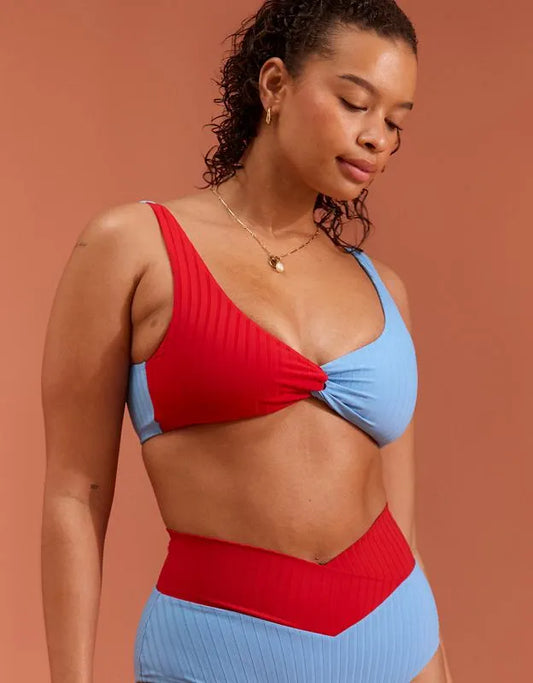 Aerie Ribbed Twist Bikini Top