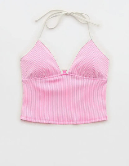 Aerie Ribbed Halter Tankini