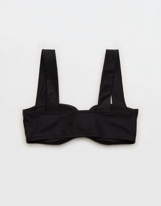 Aerie Ruched Wide Strap Bandeau Bikini Top