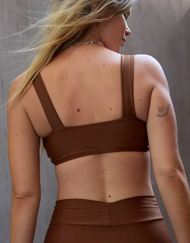 Aerie Ruched Wide Strap Bandeau Bikini Top