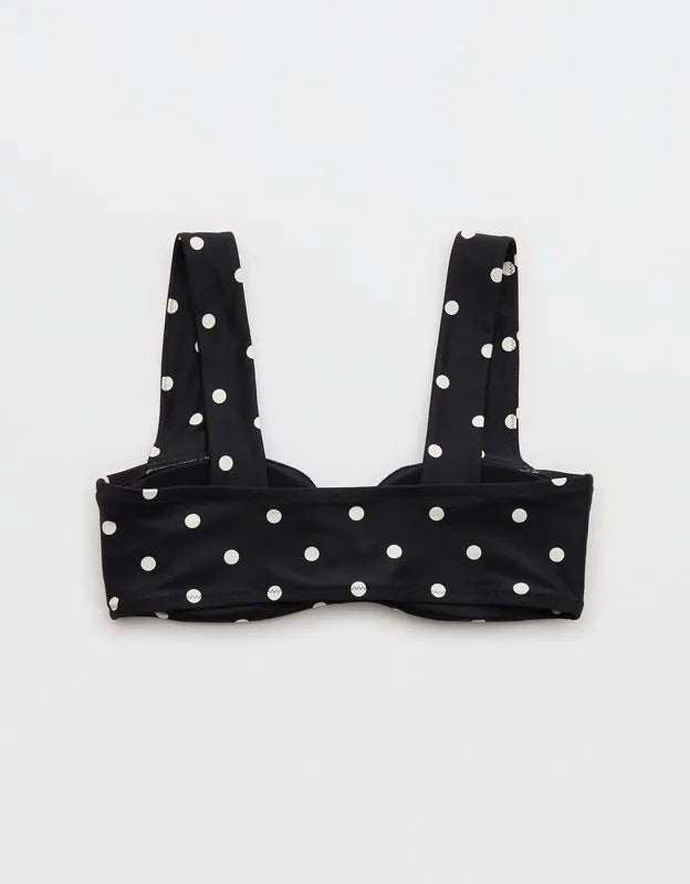 Aerie Ruched Wide Strap Bandeau Bikini Top