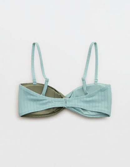 Aerie Ribbed Twist Bandeau Bikini Top